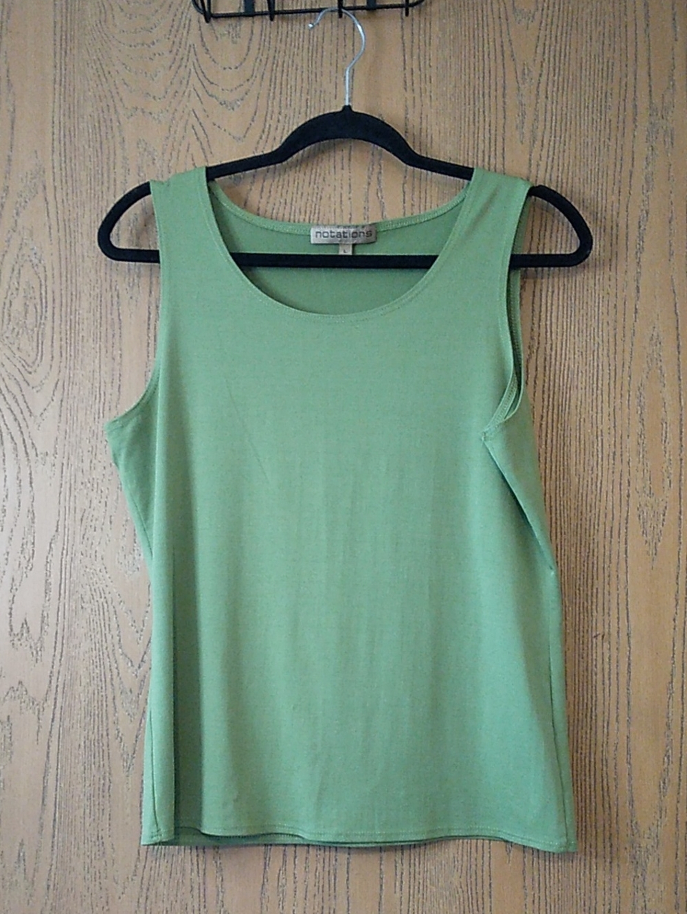 Notations 90s Y2K Spring Green Scoop Neck Tank Top